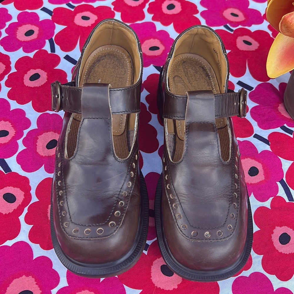Dr. Martens Brown Leather Flats - Picture 12 of 16